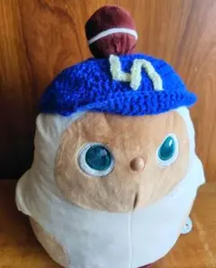 ラボット用　ベースボールキャップ風ニット帽子　★ラボットぬいぐるみLサイズで制作のサムネイル