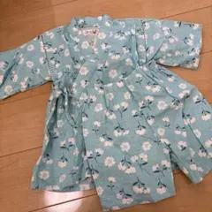 花柄水色甚平 120サイズ
