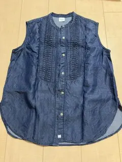 デニム ノースリーブシャツ