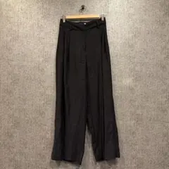 H&M ダブルタックワイドパンツ ブラック 36