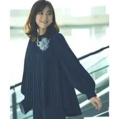 新品未使用 ルイルエブティック プリーツ フレアブラウス XLサイズ セレモニー