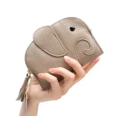 小物入れ 本革 象 ミニ財布 コインケース 小銭入れ ポーチ 薄型 コンパクト
