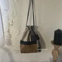 mauve ハンドメイド　巾着　パッチ