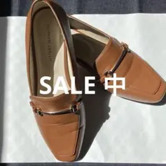 レディース　シンプル　ローヒール　(ブラウン)