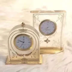 【 お宝品 】MIKIMOTO ミキモト 真珠 パール 置時計 2 セット
