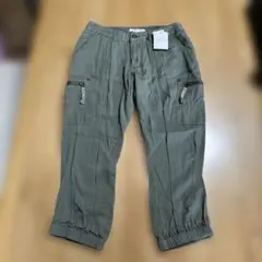 グレー カーゴパンツ ジッパーポケット付き