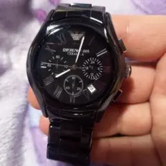 EMPORIO ARMANI ブラックセラミック腕時計 ★最終価格★のサムネイル