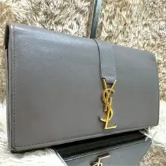 極美品✨サンローラン 長財布 YSL カサンドラ シルバー金具 ブラック 楽天市場】イヴサンローラン□ ラージフラップウォレット 二