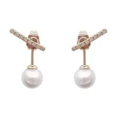 韓国風ピアス　パール