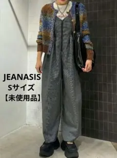【未使用品】 JEANASIS フロントZIPワイドサロペット 小さいサイズ