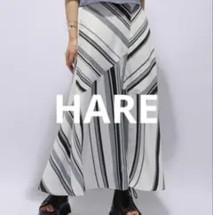 HARE ハレ　ストライプＭＩＸマーメイドスカート（ホワイト）