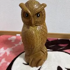 【シマフクロウ】置物 木彫り ダイヤ彫り 梟 木工芸品 北海道 民芸品 縁起物 シマフクロウ】置物 木彫り ダイヤ彫り 梟 木工芸品 北海道 民芸品
