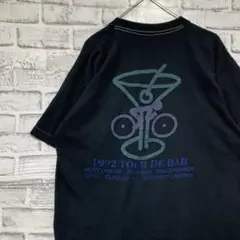 USA製90sヴィンテージTシャツ！シングルステッチ　ブラック半袖古着L714