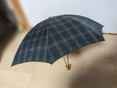 折りたたみ傘 チェック柄 緑