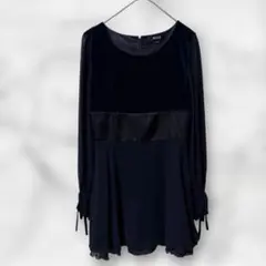 【大特価‼️】ロペ ワンピース ベロア×チュール 異素材切替 ミニ丈 きれいめのサムネイル