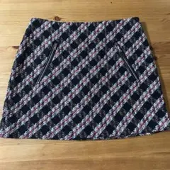 ヒップハンガーツイードスカート