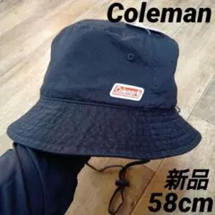 新品 Coleman バケットハット Mサイズ 黒 58cm アウトドアハット