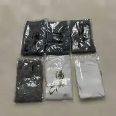 グレーとホワイトのソックス6足セット　湯美たび　たび　足袋