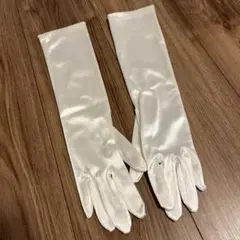 ホワイトサテン ロンググローブ