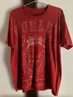 【洗浄済】即着用可　古着 Hurley グラフィックTシャツ レッド US: M