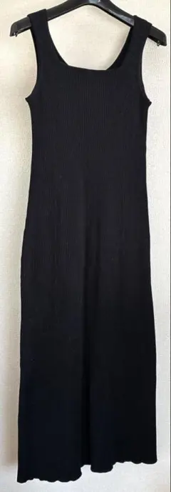 GU ノースリーブ ニット ロングワンピース Sサイズ ブラック