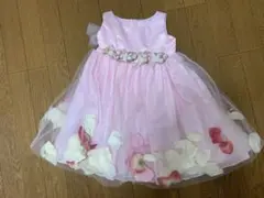 リトルプリンセス ピンク　花びら ベビードレス 95cm 結婚式