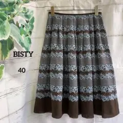 東京スタイル　BISTY　膝丈　フレアスカート　キレイめ　レトロ　サイズ40