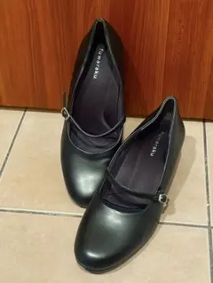 ブラック メリージェーン 痛くないパンプス fuwaraku