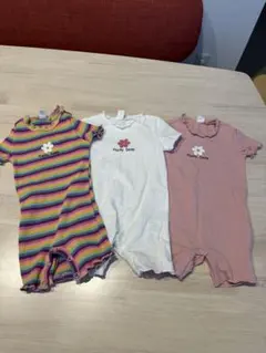ベビー　半袖ロンパース　3枚セット