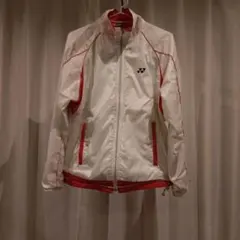 YONEX ウォームアップジャケット ホワイト/レッド　レディースL