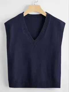 ベスト ネイビー スクールカーディガン