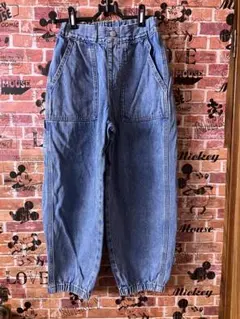 GU 【男女兼用】キッズ　デニムワイドワークジョガーパンツ　サイズ140