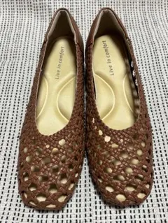 フェリッシモ　Live in comfort メッシュパンプス ブラウンのサムネイル
