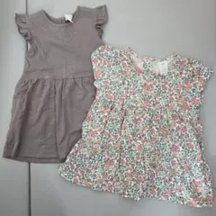 H&M 2点セット 花柄 ワンピース 6-9M 74