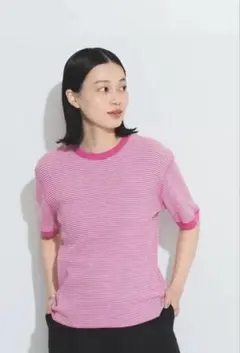 beamsboy healthknit ワッフルボーダーTシャツ　ビームスのサムネイル