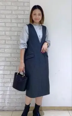 ロペピクニック♥秋冬♥美品✨️ジャンパースカート✨️ややゆったりめ