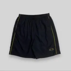 90s NIKE ナイキ ナイロンショーツ ブラック×イエロー L y2k