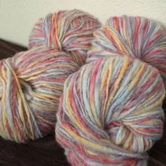 グラデーションウールヤーン4玉 スラブヤーン パステルカラー