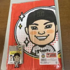 阪神タイガース 西純矢 似顔絵フェイスタオル シークレット似顔絵キーホルダー