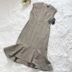 【新品】styling kei shirahata チェックワンピース 裾フリルのサムネイル