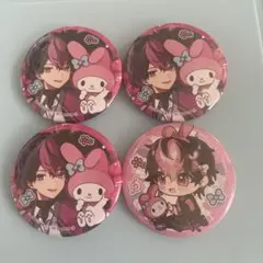 シクフォニ LAN　等身SD サンリオコラボ缶バッチ　　4個セット