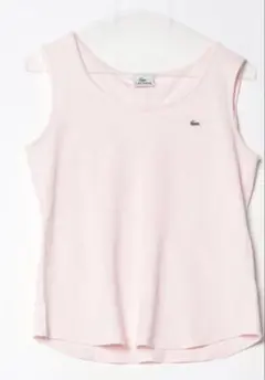LACOSTE ラコステ タンクトップ ピンク ワンポイントロゴ　パステルピンクのサムネイル