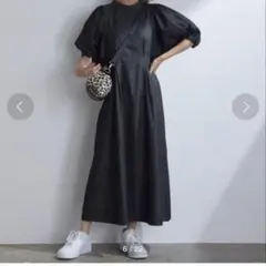 vis a vis デニムワンピース 秋服 ブラックデニム