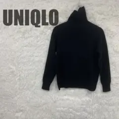 オールド ユニクロ 90s 紺タグウールタートルネック ニットＬ