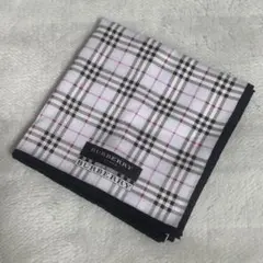 【BURBERRY】〈バーバリー〉 チェック柄 ハンカチ 約50×50cm