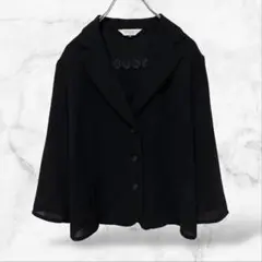 7分袖フォーマルジャケット 上品 きれいめ(9/M)レディース オフィス 透け感