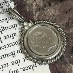 ヴィンテージ コイン ネックレス 1996年 エリザベス2世 イギリス シルバー
