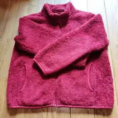 ユニクロ フリースジャケット 赤 130