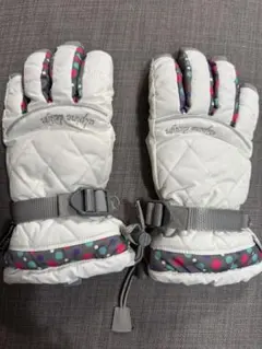 ウィンタースポーツ用グローブ ホワイト/マルチカラー
