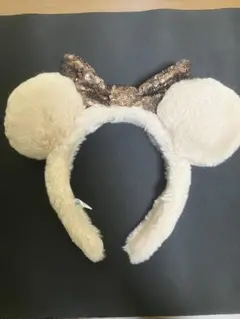 ディズニー ミッキー ミニー カチューシャ ベージュ